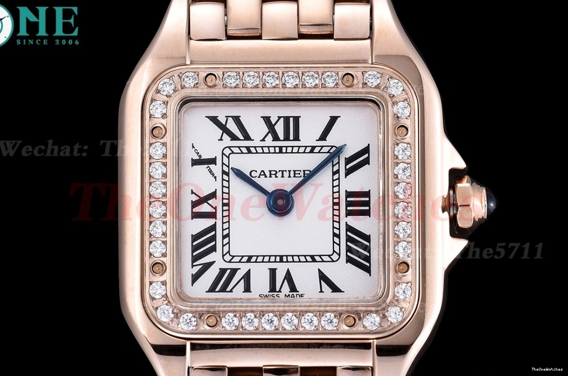 8848F RG Ladies Secrete 22mm Dial White RG Swiss Dia Qtz Panthere De 0423